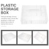Makeup Storage Organizer Caddy Divided Basket Bin with Handle Plastic Portable Cosmetic Caddy Tote Sundries Basket forKitchen Bathroom and Cabinet Organizing view 3