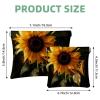 2 Pcs Pocket Cosmetic Bag, Sunflower and Butterfly Self-Closing Shrapnel Makeup Bag No Zipper Small Makeup Pouch for Mini Travel Storage for Cosmetics Headphones Jewelry Organizer view 2