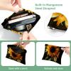 2 Pcs Pocket Cosmetic Bag, Sunflower and Butterfly Self-Closing Shrapnel Makeup Bag No Zipper Small Makeup Pouch for Mini Travel Storage for Cosmetics Headphones Jewelry Organizer view 3