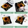 2 Pcs Pocket Cosmetic Bag, Sunflower and Butterfly Self-Closing Shrapnel Makeup Bag No Zipper Small Makeup Pouch for Mini Travel Storage for Cosmetics Headphones Jewelry Organizer view 4