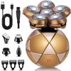 6D Electric Shaver Bald Head Shaver for Men,IPX7 Waterproof Wet/Dry Rotary Shaver Cordless Rechargeable Razor,6 in 1 Football-Shaped Razor Grooming Kit with Clippers Nose Trimmer Face Brush view 1