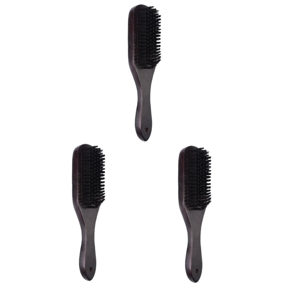 NOLITOY 3pcs Beard Brush for Men Nylon Bristles Facial Hair Styling Tool Portable Beard Cleaning Brush