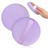 5 Inch Body Powder Puff, 1 Pack Ultra Soft Velour Setting Powder Puffs Large Washable Round Makeup Sponge Applicator for Face Cleaning, Makeup & Loose Powder, Bath Powder, Powder Foundation Blending view 1