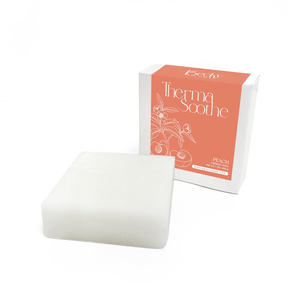 Becky Home 1lb Peach Scented Paraffin Wax, Paraffin Wax for Hand and Feet, Use with any Paraffin Wax Machine for Hand and Feet, Paraffin Wax Refills for Paraffin Baths, Parrafin Wax Blocks