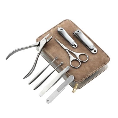 FOMIYES 1set Stainless Steel Manicure Tools and Nail Scissors Grooming Kit for Easy Personal and Professional Nail Care Includes Storage Bag for Fingernails and Toenails