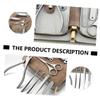 FOMIYES 1set Stainless Steel Manicure Tools and Nail Scissors Grooming Kit for Easy Personal and Professional Nail Care Includes Storage Bag for Fingernails and Toenails view 3