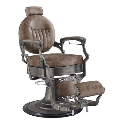 Dir Heavy Duty Barber Chair, Barbershop Chairs Kaiser II, Distressed Brown