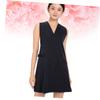 ABOOFAN 2pcs Salon Haircut Cape Chumpas Para Mujeres Hairdresser Jacket Sleeveless Smocks Vest Nail Tech Uniform, Blackx2pcs view 4