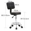 Adjustable Hydraulic Rolling Swivel Stool Chair with Cushion and Wheels, Rotating Stool Chair for Office Salon Tattoo Massage Facial Spa,Rolling Salon Stool Chair Black 13" L x 13" W x 37.4" H view 2