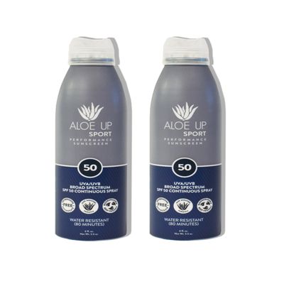 Aloe Up Sport Sunscreen Spray SPF 50, Water Resistant,6 oz