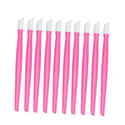 NOLITOY 20pcs Nail Art Tools Pink Cuticle Pusher and Dead Skin Remover for Manicure Ergonomic Nail Cleaner for Professional and Personal Use
