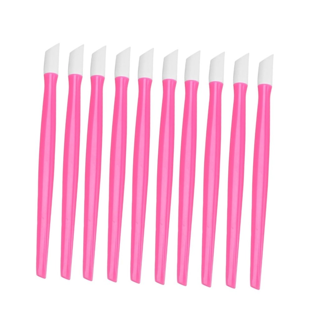 NOLITOY 20pcs Nail Art Tools Pink Cuticle Pusher and Dead Skin Remover for Manicure Ergonomic Nail Cleaner for Professional and Personal Use