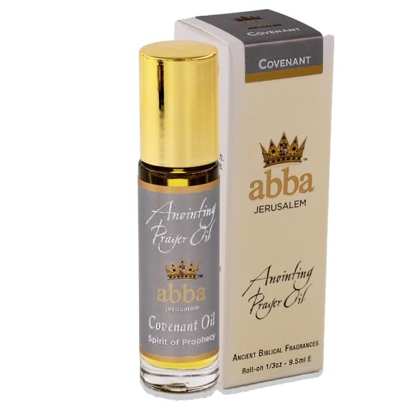 Generic ABBA Oil Covenant 1/3oz Roll-On Bottle ANOINTING Oil in Gift Box - ABBA Jerusalem, Clear