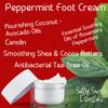 Peppermint Foot Cream - Relieves + Replenishes Dry Skin, Cooling Peppermint with Soothing Ultra-Moisturizing Shea + Cocoa Butters, Lanolin + Essentials oils (4 oz) view 3