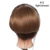 YUXING1205 Hair Piece Synthetic Straight Chignon Bun Hair Pieces 6" Drawstring Ponytail Extensions Clip in Hair Extension Heat Resistant Hair Donut Chignon for Women Hair Buns (Color : Light Brown) view 2