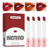 4 Colors Matte Lipstick, Lip Tint Lip stain, Labiales Mate Velvet Lipstick 24 hours Long Lasting & Waterproof Tube, Red Moisturizer Smooth Lip Stick Cosmetic view 1