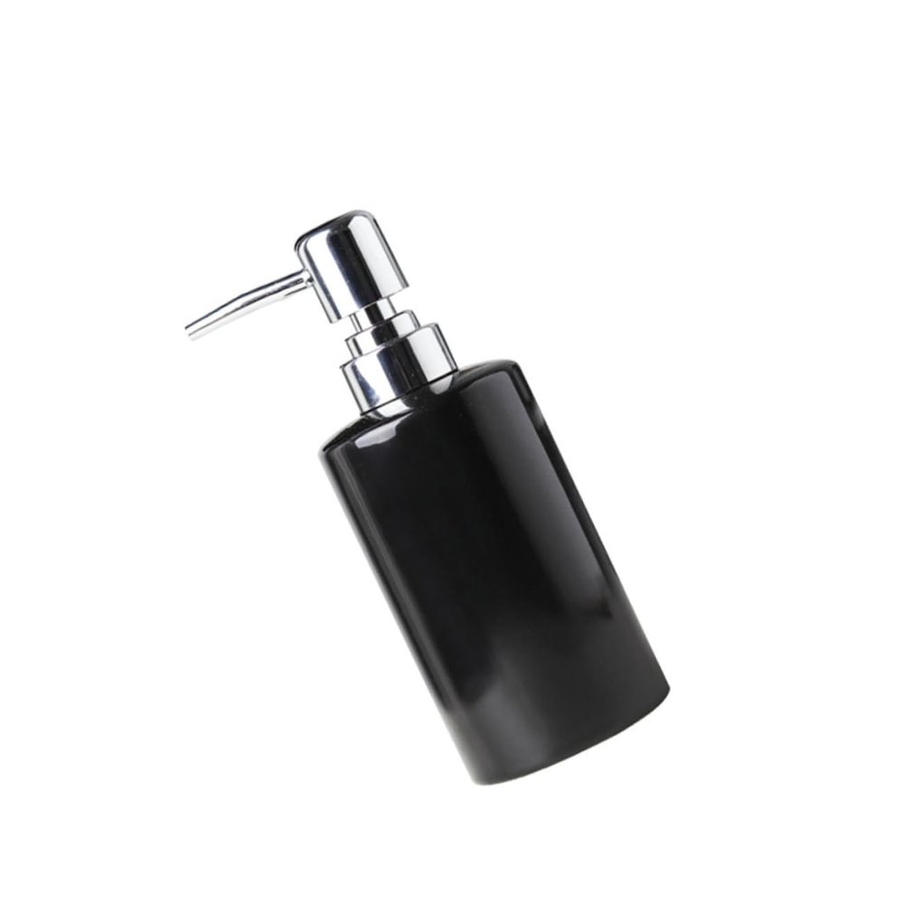 Amosfun 1pc Ceramic Travel Toiletry Bottle Pump Lotion Dispenser Portable Container for Shampoo Body Lotion Essential Oils