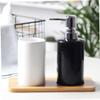 Amosfun 1pc Ceramic Travel Toiletry Bottle Pump Lotion Dispenser Portable Container for Shampoo Body Lotion Essential Oils view 3