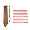 22Inch Long Straight Synthetic Hair Extensions Wrap Ponytailtail Hair For Women Clip On Ponytailtail Hairpieces Brown Black Color view 3