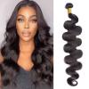 100% Unprocessed Virgin Brazilian Body Wave Human Hair Bundle, 22 Inch Natural Black, One Pack Hair Extension for Seamless Styling view 1
