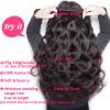 100% Unprocessed Virgin Brazilian Body Wave Human Hair Bundle, 22 Inch Natural Black, One Pack Hair Extension for Seamless Styling view 3