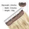 5 Clip Long Wavy 22Inches In Women Pieces Fake Hair Synthetic Hair Piece Extention Natural view 4