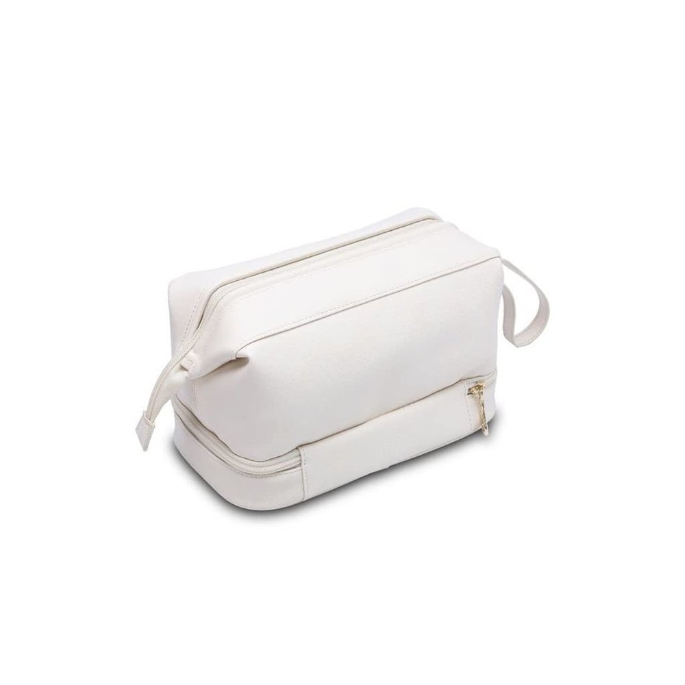 IBDRYKK Large Capacity Women's Makeup Bag: Stylish and Convenient Toiletry Storage Solution (Silver, As Shown), 56588