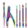 6Pcs Manicure Trimmer Cuticle Remover with Cuticle Pusher, Acrylic Nail Clipper, Cutter for False UV Gel Nails Tip Trimmer Nail Art Pincher Cuticle Pusher Tweezer Magic Wand Nail Cleaner INSTUMAX view 1