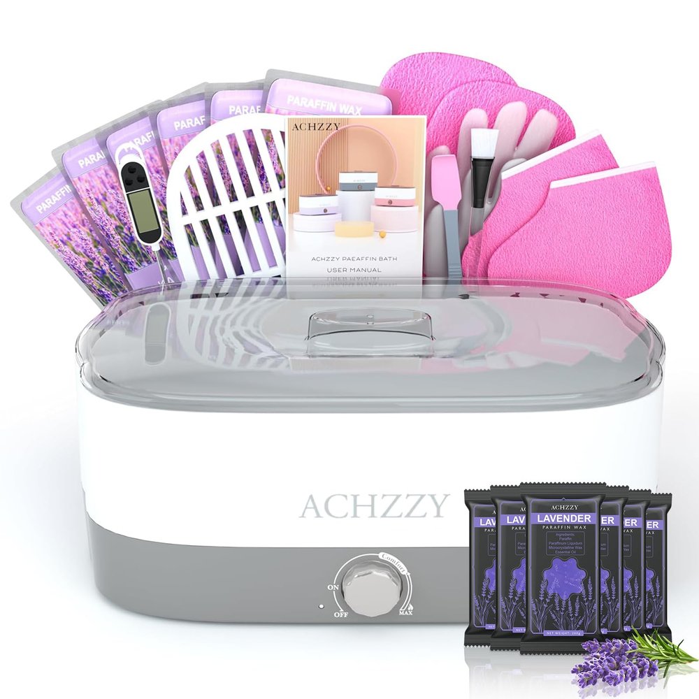 Achzzy Paraffin Wax Machine for Hands and Feet, 4000ml Paraffin Bath, Paraffin Wax Warmer with Refills, Fast Wax Meltdown, Precision Temperature Control