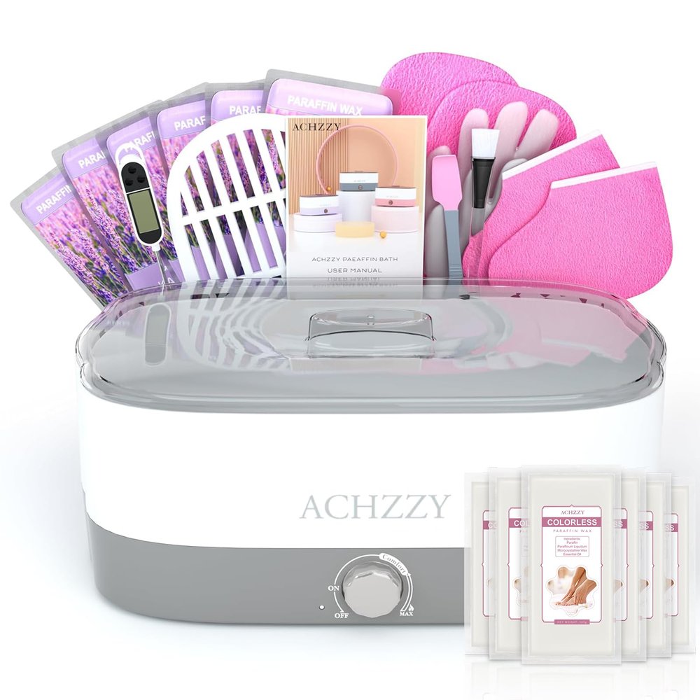 Achzzy Paraffin Wax Machine for Hands and Feet, 4000ml Paraffin Bath, Paraffin Wax Warmer with Refills, Fast Wax Meltdown, Precision Temperature Control
