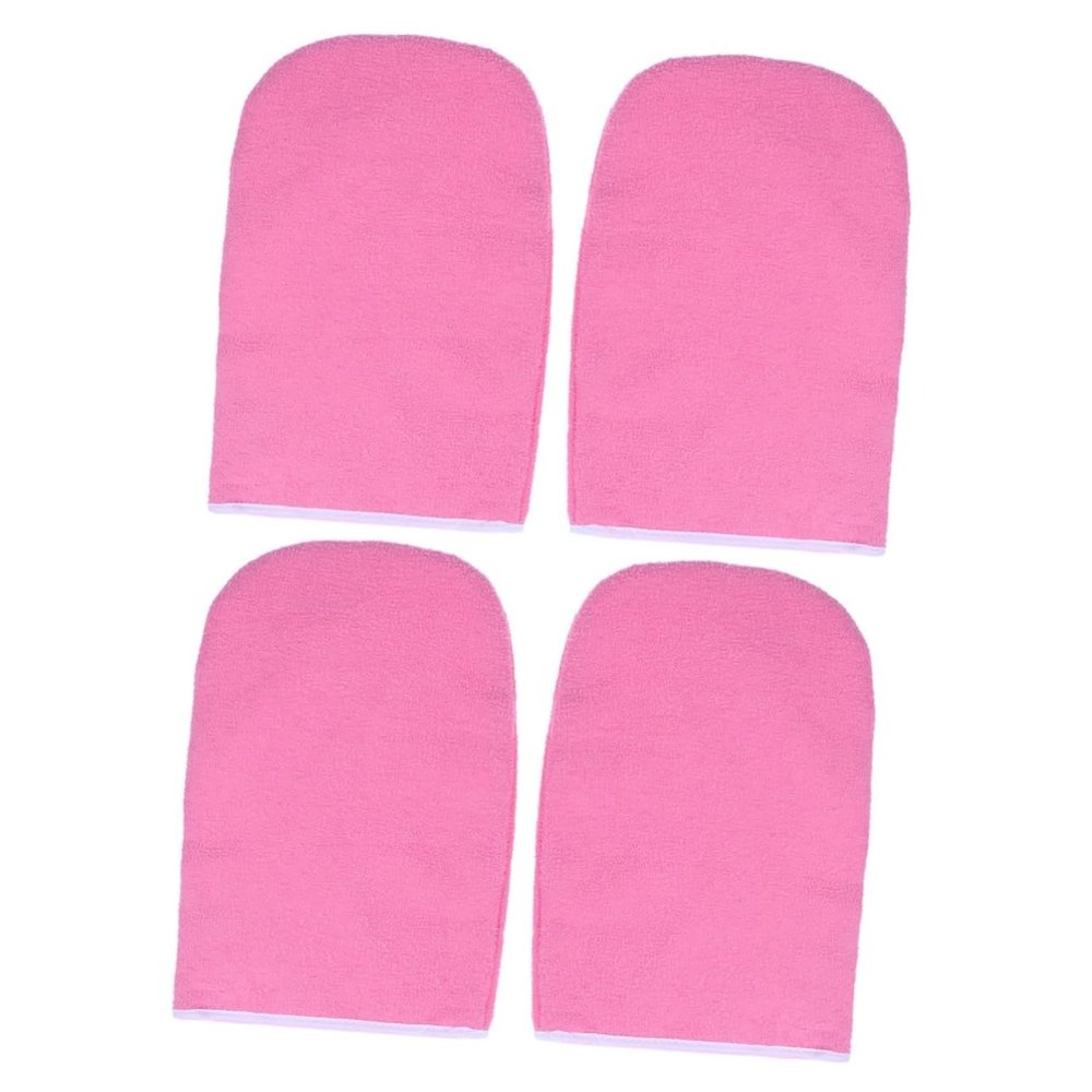FOMIYES 2pairs Paraffin Wax Gloves Insulated Cotton Mitts for Hand Moisturizing for Dry Skin Care