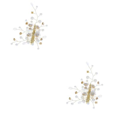 FRCOLOR 2pcs Elegant Bridal Hair Clip Shell Design for Weddings Bridesmaids Special Occasions Charming Accessory for Dress Styling and Hair Decoration