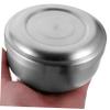 Beaupretty 4pcs Stainless Steel Shaving Bowl Lid and Practical Shaving Cream Bowl for Men for Home and Barber Shop Use Convenient Storage Silver view 2