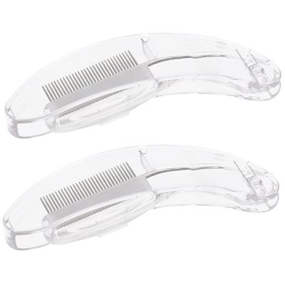 Mikinona 2pcs Metal Eyelash Comb and Eyebrow Beauty Comb Stainless Steel Dual-use Grooming Tool for Neat Lashes and Brows for Daily Makeup Application