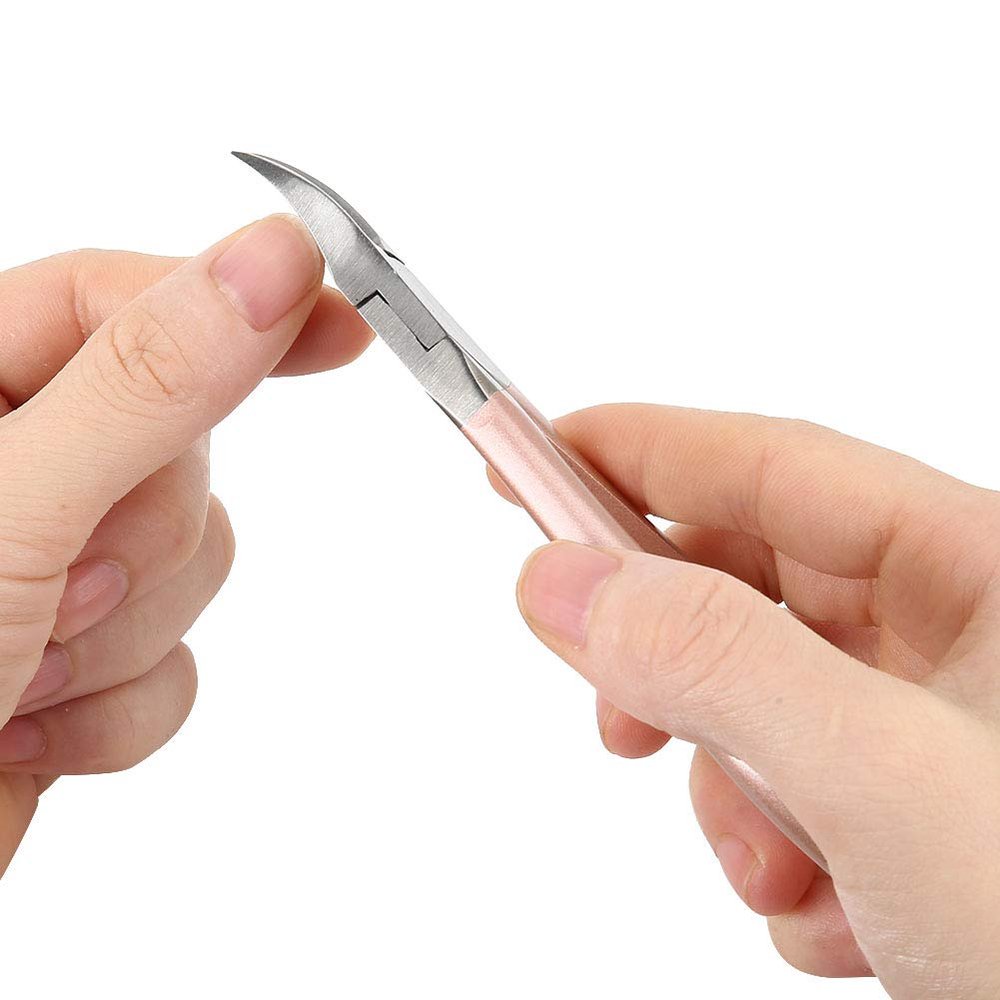 Hangnail Removal Nail Nipper, Cuticle Trimmer Ingrown Nail Clipper Dead Skin Removal Scissor Cuticle Nipper Nail Trimmer Cutter Ingrown Toenail Clipper Stainless Steel Pedicure