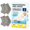 Yoosolle Health Moisturizing Gel Heel Socks for Dry Cracked Feet - 2 Pairs - Spa Socks for Cracked Heel Treatment - Heal Dry Heels - Night Care Skin - Foot Care for Women & Men (Large, Grey), Gery view 1