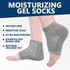 Yoosolle Health Moisturizing Gel Heel Socks for Dry Cracked Feet - 2 Pairs - Spa Socks for Cracked Heel Treatment - Heal Dry Heels - Night Care Skin - Foot Care for Women & Men (Large, Grey), Gery view 2