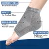 Yoosolle Health Moisturizing Gel Heel Socks for Dry Cracked Feet - 2 Pairs - Spa Socks for Cracked Heel Treatment - Heal Dry Heels - Night Care Skin - Foot Care for Women & Men (Large, Grey), Gery view 3
