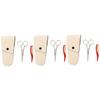NOLITOY 3sets Stainless Steel Facial Hair Remover Scissor for Eyebrows Mustache Beard Trimmer view 1