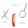 NOLITOY 3sets Stainless Steel Facial Hair Remover Scissor for Eyebrows Mustache Beard Trimmer view 4