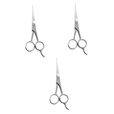 NOLITOY 3pcs Stainless Steel Beard Scissors Grooming Tool for Precise Beard Care Styling Hairdressing Accessory for Men Silver