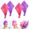 Beatifufu 2-Pack Ultra Absorbent Microfiber Hair Towel Wraps for Quick Drying Suitable for Hair Types Pink Purple view 1