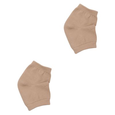 minkissy 2pcs Nylon Open Toe Socks Gel Heel Sleeve Moisturizing Antichapping Relief for Cracked Feet