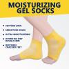 Moisturizing Gel Heel Socks for Dry Cracked Feet - 2 Pairs - Spa Socks for Cracked Heel Treatment - Heal Dry Heels - Night Care Skin - Foot Care for Women & Men (Large, Yellow) view 2