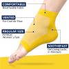 Moisturizing Gel Heel Socks for Dry Cracked Feet - 2 Pairs - Spa Socks for Cracked Heel Treatment - Heal Dry Heels - Night Care Skin - Foot Care for Women & Men (Large, Yellow) view 3