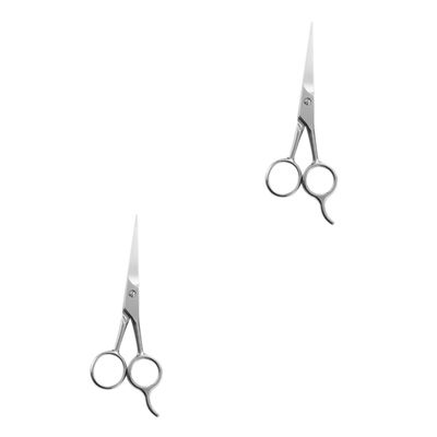 NOLITOY 2pcs Men Stainless Steel Beard Scissors Hairdressing Scissors Mustache Trimmer Compact Beard Care Tool for Male Friends