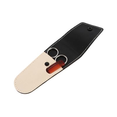 NOLITOY 1set Stainless Steel Beard Trimming Scissors and Comb Kit Storage Bag for Men Includes Shears and Beard Comb for Grooming