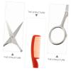 NOLITOY 1set Stainless Steel Beard Trimming Scissors and Comb Kit Storage Bag for Men Includes Shears and Beard Comb for Grooming view 3
