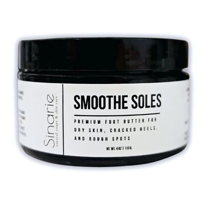 Sinarie Smoothe Soles: Premium Hydrating Foot Butter for Soft, Nourished Feet, Unscented