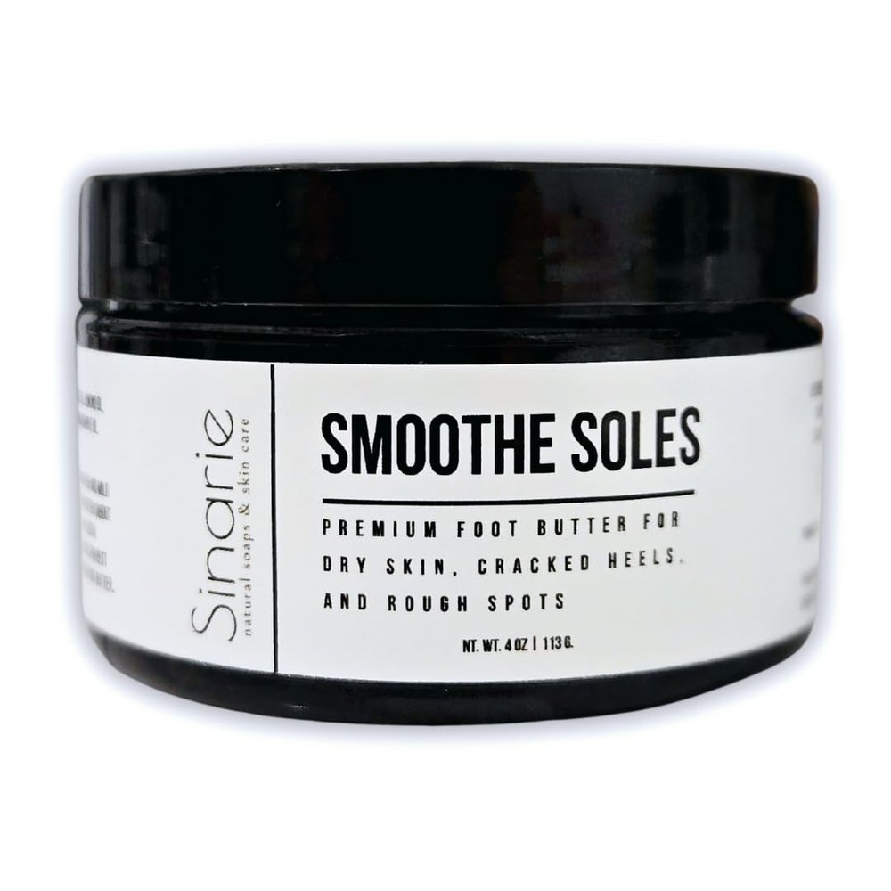 Sinarie Smoothe Soles: Premium Hydrating Foot Butter for Soft, Nourished Feet, Unscented
